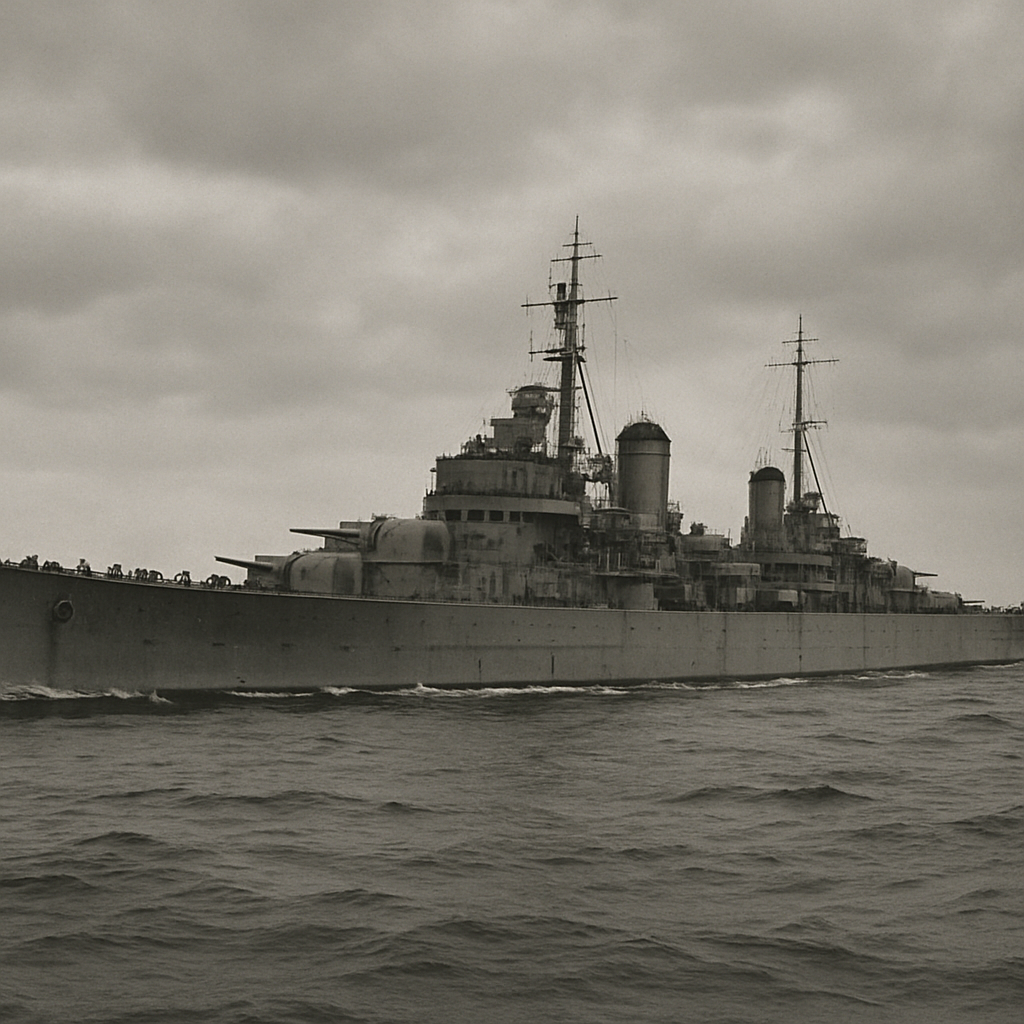 A representative cruiser at sea