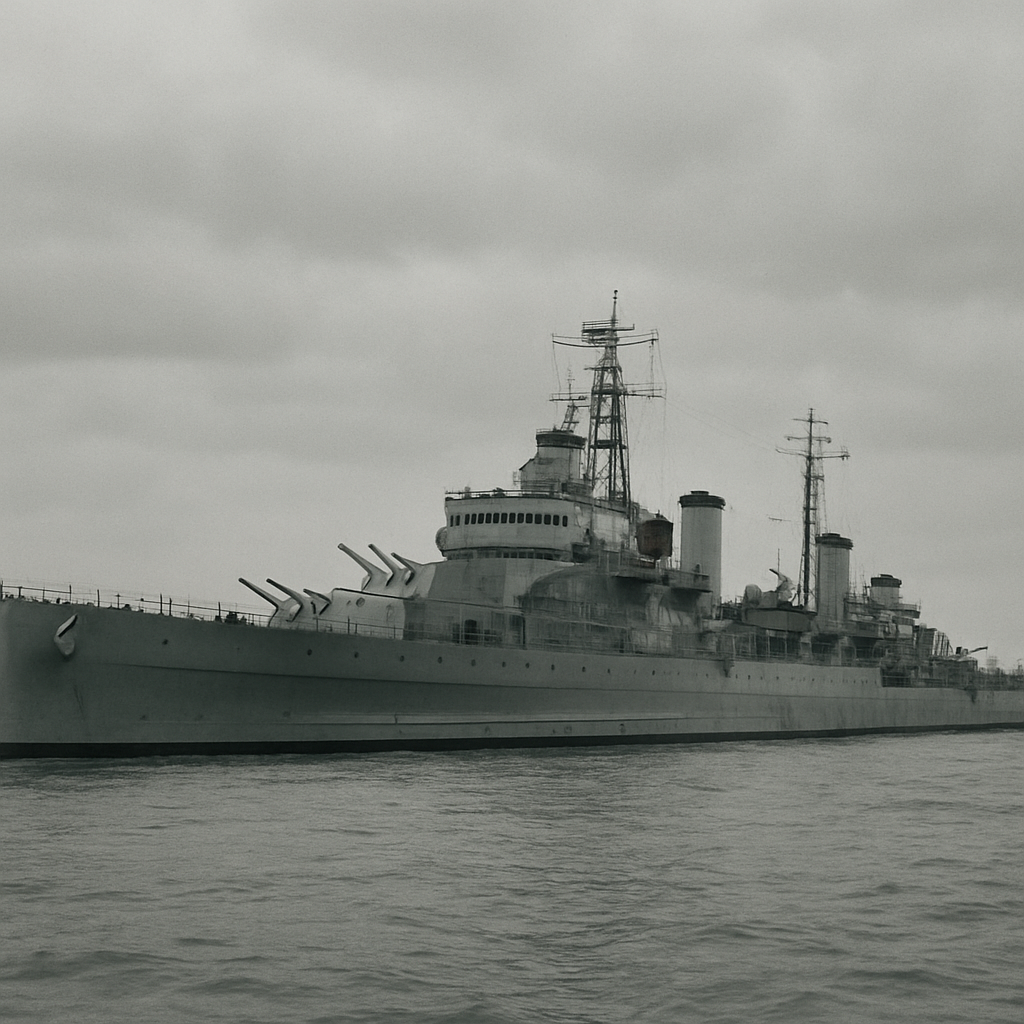 HMS Belfast, a cruiser of the United Kingdom
